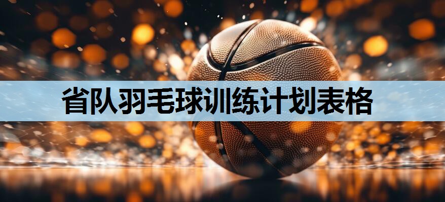 省队羽毛球训练计划表格 省队羽毛球训练计划表格